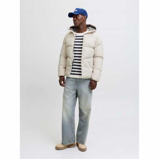 Мъжко Яке Jack And Jones Global Puffer Jacket Mens Moonbeam 