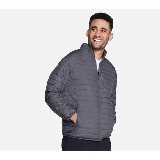 Skechers Шел Яке Goshield Altitude Reversible Softshell Jacket Черно/Тъмно сиво 