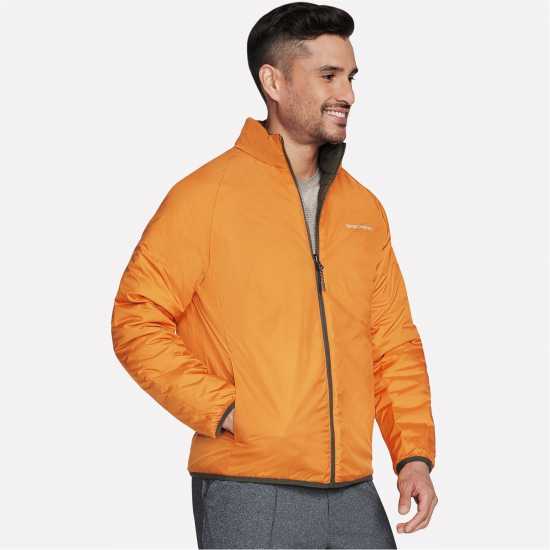 Skechers Шел Яке Men's Goshield Altitude Reversible Water-Resistant Softshell Jacket Кафяво/Маслина 