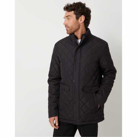 Ватирано Яке Funnel Neck Diamond Quilted Jacket  