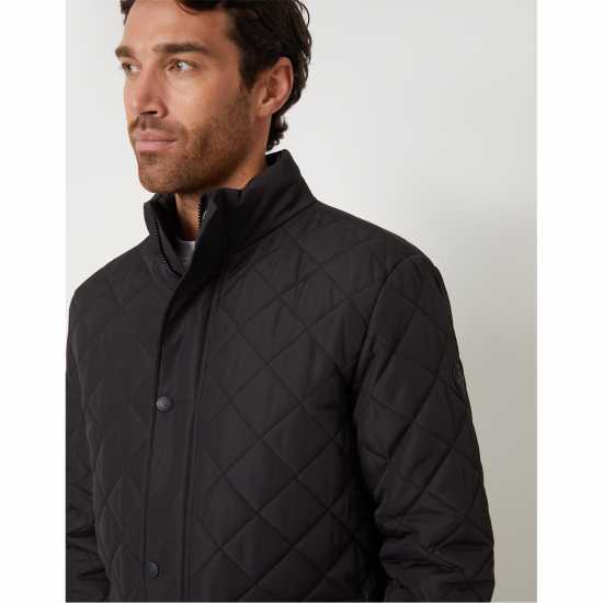 Ватирано Яке Funnel Neck Diamond Quilted Jacket  