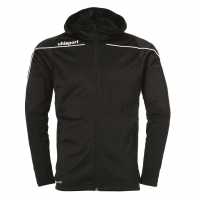 Uhlsport Яке С Качулка Stream 22 Hooded Jacket Adults Черно/Бяло Мъжки якета и палта