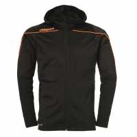 Uhlsport Stream 22 Hooded Performance Training Jacket Черно/Оранжево 