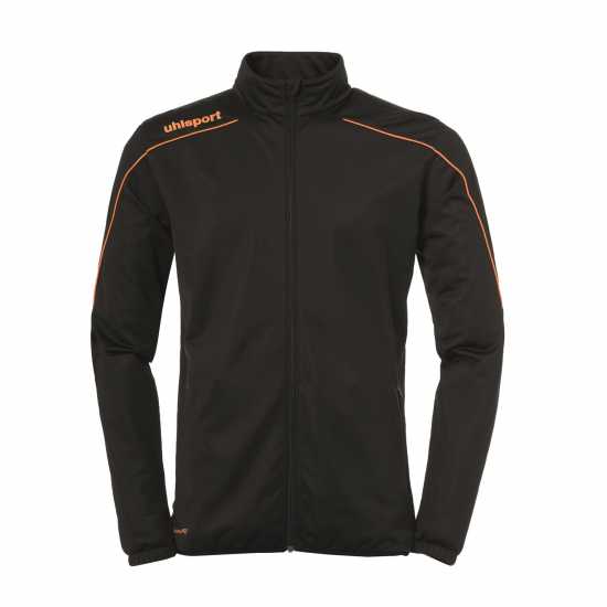 Uhlsport Men's Stream 22 Classic Moisture-Wicking Performance Training Jacket Черно/Оранжево 