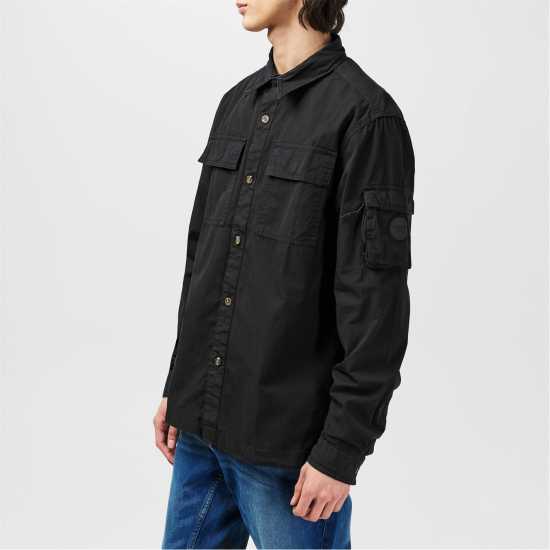 Firetrap Мъжка Риза Andor Utility Overshirt Mens Черно Firetrap Мъжка Риза Andor Utility Overshirt Mens Черно