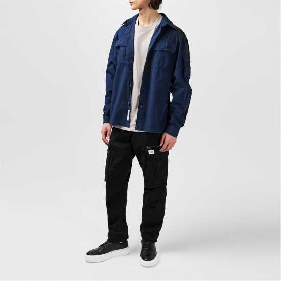 Firetrap Мъжка Риза Andor Utility Overshirt Mens Морска синьо Firetrap Мъжка Риза Andor Utility Overshirt Mens Морска синьо