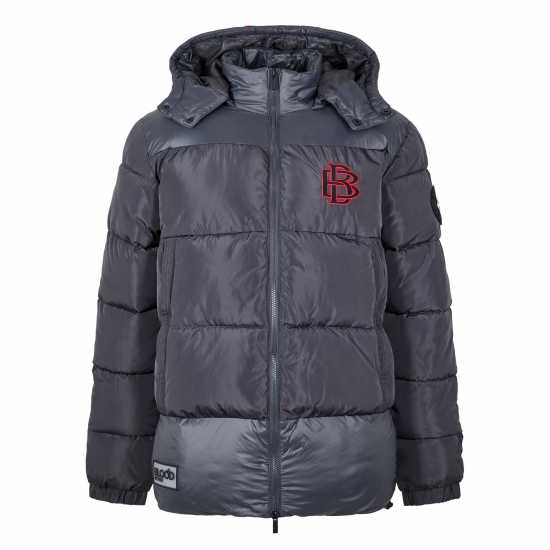 Blood Brother Heavyweight Puffer Jacket Метален сребър Blood Brother Heavyweight Puffer Jacket Метален сребър