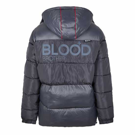 Blood Brother Heavyweight Puffer Jacket Метален сребър Blood Brother Heavyweight Puffer Jacket Метален сребър