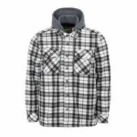 Gelert Мъжко Яке С Качулка Sherpa Hooded Jacket Mens Черно/Бяло Gelert Мъжко Яке С Качулка Sherpa Hooded Jacket Mens Черно/Бяло