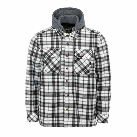 Gelert Мъжко Яке С Качулка Sherpa Hooded Jacket Mens Черно/Бяло 