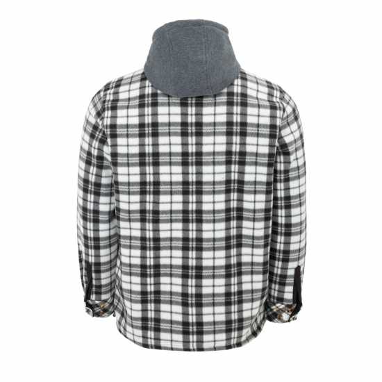 Gelert Мъжко Яке С Качулка Sherpa Hooded Jacket Mens Черно/Бяло 