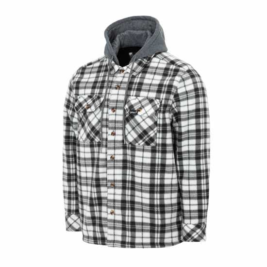 Gelert Мъжко Яке С Качулка Sherpa Hooded Jacket Mens Черно/Бяло 