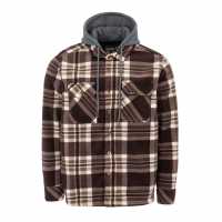 Gelert Мъжко Яке С Качулка Sherpa Hooded Jacket Mens Тъмно кафяво/Бежово Gelert Мъжко Яке С Качулка Sherpa Hooded Jacket Mens Тъмно кафяво/Бежово