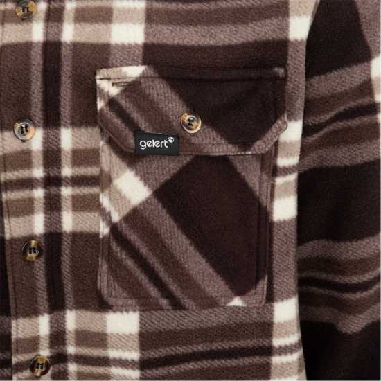 Gelert Мъжко Яке С Качулка Sherpa Hooded Jacket Mens Тъмно кафяво/Бежово 