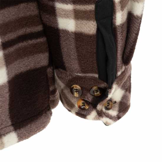 Gelert Мъжко Яке С Качулка Sherpa Hooded Jacket Mens Тъмно кафяво/Бежово 