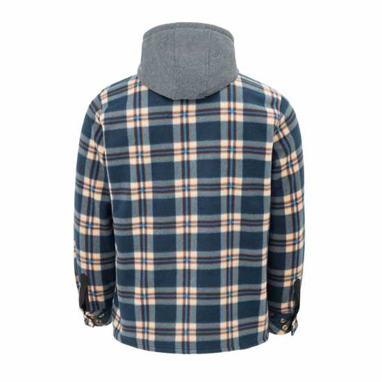 Gelert Мъжко Яке С Качулка Sherpa Hooded Jacket Mens Синьо/Бежово 