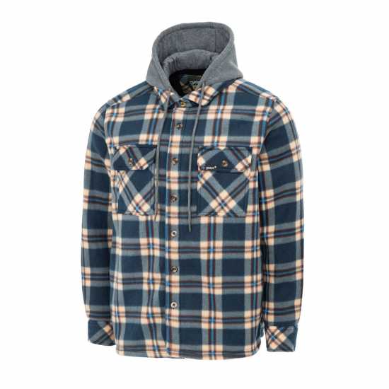 Gelert Мъжко Яке С Качулка Sherpa Hooded Jacket Mens Синьо/Бежово 