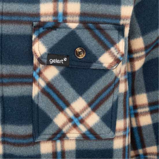 Gelert Мъжко Яке С Качулка Sherpa Hooded Jacket Mens Синьо/Бежово 