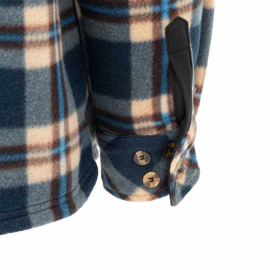 Gelert Мъжко Яке С Качулка Sherpa Hooded Jacket Mens Синьо/Бежово 