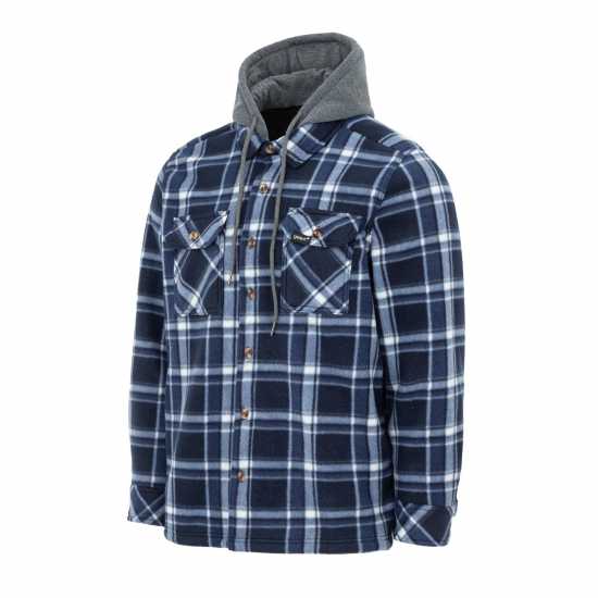 Gelert Мъжко Яке С Качулка Sherpa Hooded Jacket Mens Морско синьо/Бяло 