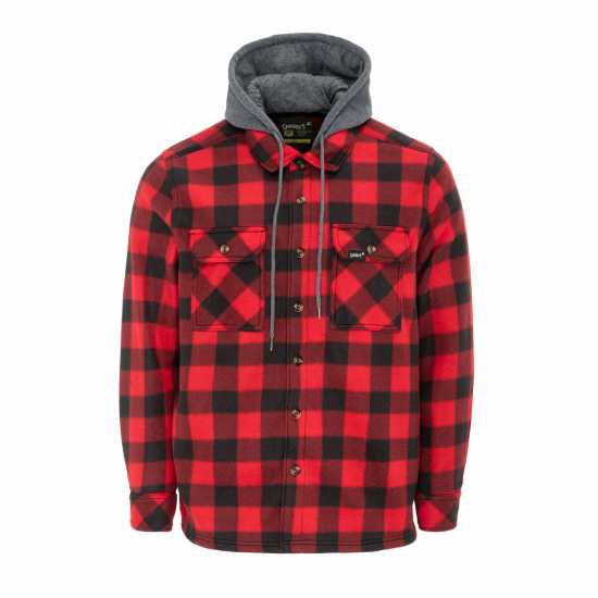 Gelert Мъжко Яке С Качулка Sherpa Hooded Jacket Mens Черно/Червено 