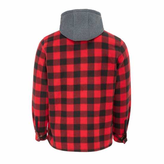 Gelert Мъжко Яке С Качулка Sherpa Hooded Jacket Mens Черно/Червено 