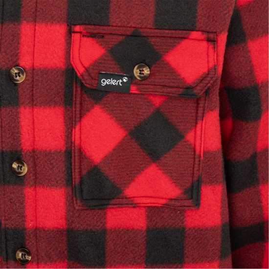 Gelert Мъжко Яке С Качулка Sherpa Hooded Jacket Mens Черно/Червено 