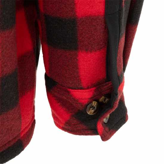 Gelert Мъжко Яке С Качулка Sherpa Hooded Jacket Mens Черно/Червено 