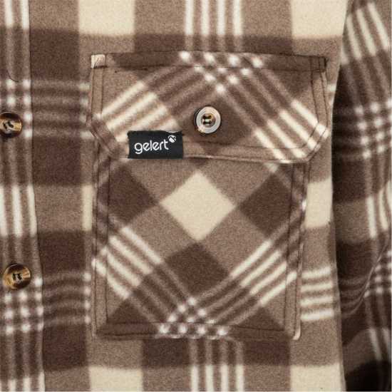 Gelert Мъжко Яке С Качулка Sherpa Hooded Jacket Mens Кафяво/Бежово 