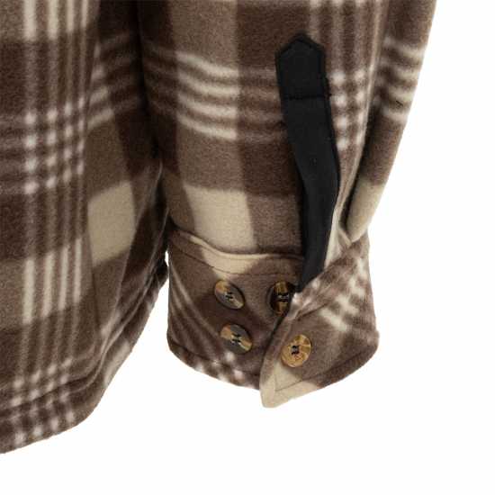 Gelert Мъжко Яке С Качулка Sherpa Hooded Jacket Mens Кафяво/Бежово 