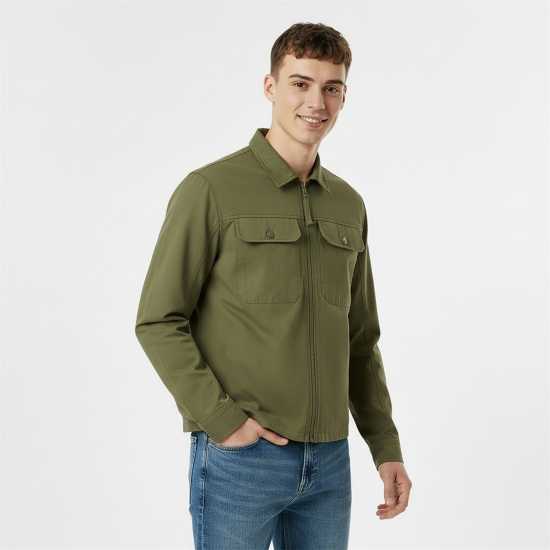 Jack Wills Men's Shire Utility Overshirt Олива 