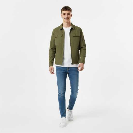 Jack Wills Men's Shire Utility Overshirt Олива 