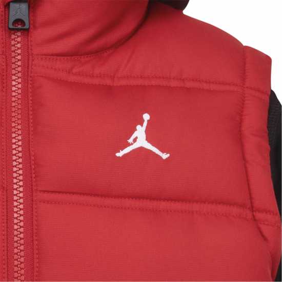 Air Jordan Kids'  Lightweight Quilted Puffer Jacket Червен/Черен 