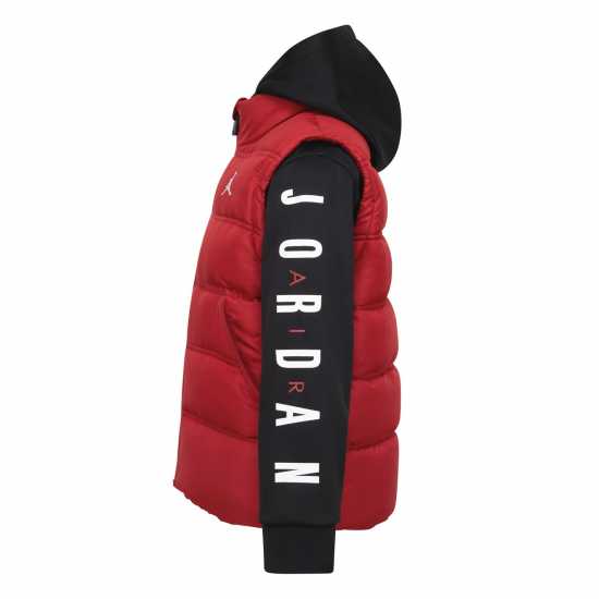 Air Jordan Kids'  Lightweight Quilted Puffer Jacket Червен/Черен 