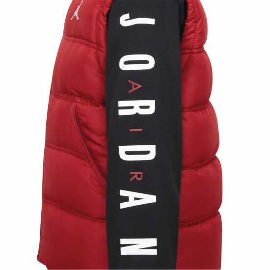 Air Jordan Kids'  Lightweight Quilted Puffer Jacket Червен/Черен 