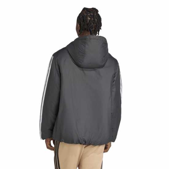 Adidas Men's 3 Stripe Essential Waterproof Wind Resistant Long Sleeve Puffer Jacket Adidas Men's 3 Stripe Essential Waterproof Wind Resistant Long Sleeve Puffer Jacket