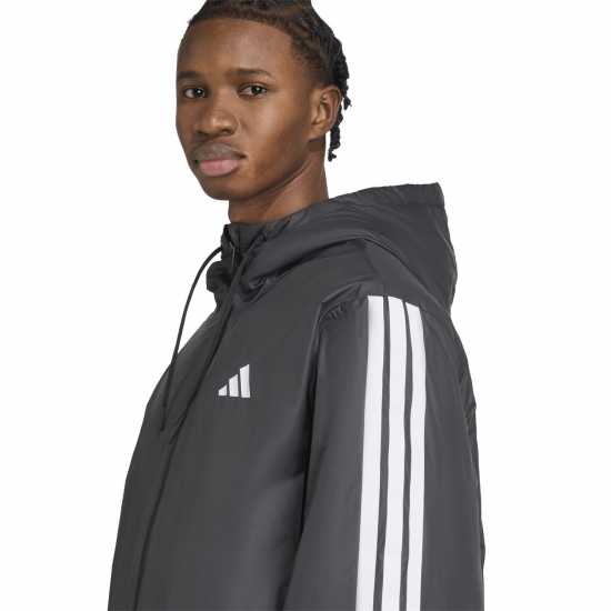 Adidas Men's 3 Stripe Essential Waterproof Wind Resistant Long Sleeve Puffer Jacket Adidas Men's 3 Stripe Essential Waterproof Wind Resistant Long Sleeve Puffer Jacket