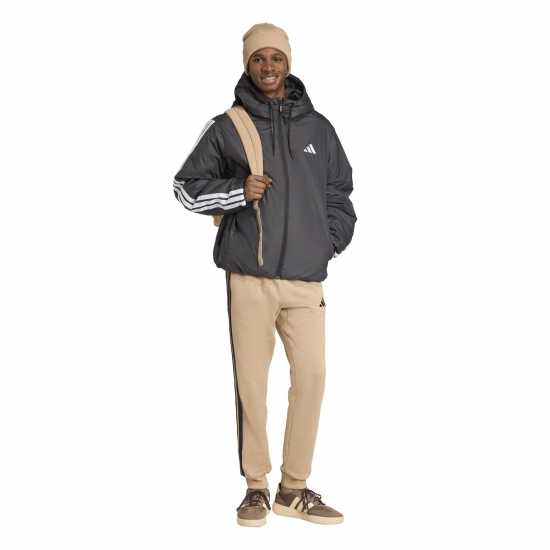 Adidas Men's 3 Stripe Essential Waterproof Wind Resistant Long Sleeve Puffer Jacket Adidas Men's 3 Stripe Essential Waterproof Wind Resistant Long Sleeve Puffer Jacket