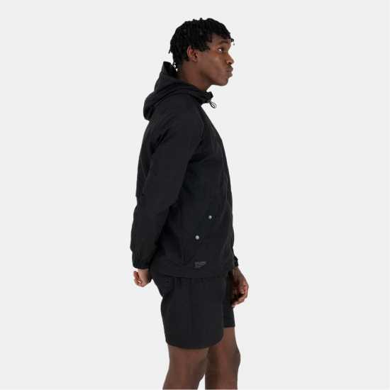 Peaceful Hooligan Men's Cannon Water Resistant Full Zip Rain Anorak Black 