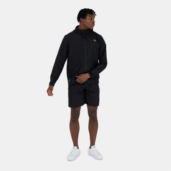 Peaceful Hooligan Men's Cannon Water Resistant Full Zip Rain Anorak Black 