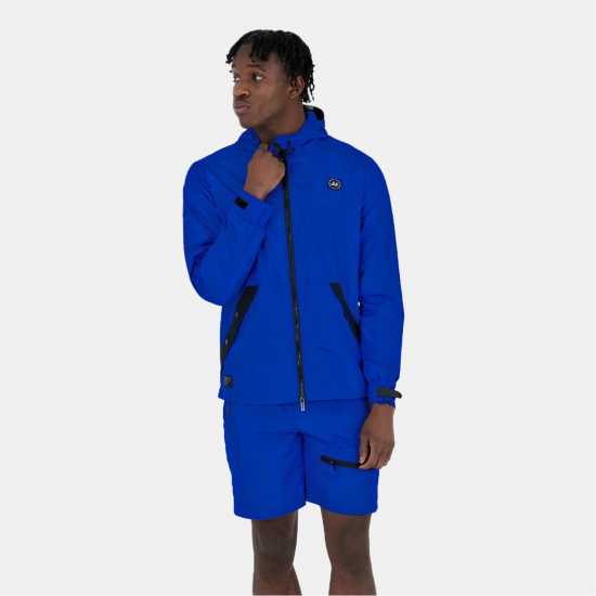 Peaceful Hooligan Men's Cannon Water Resistant Full Zip Rain Anorak Royale 