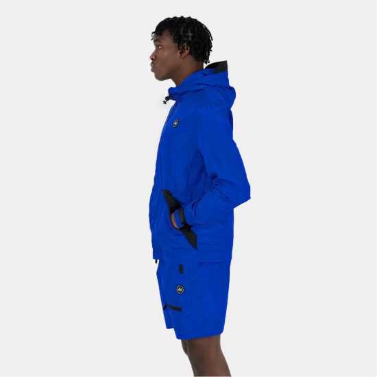 Peaceful Hooligan Men's Cannon Water Resistant Full Zip Rain Anorak Royale 