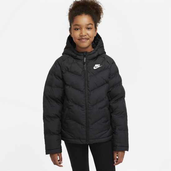 Nike Loose-Fit Puffer Jacket Juniors Черно 