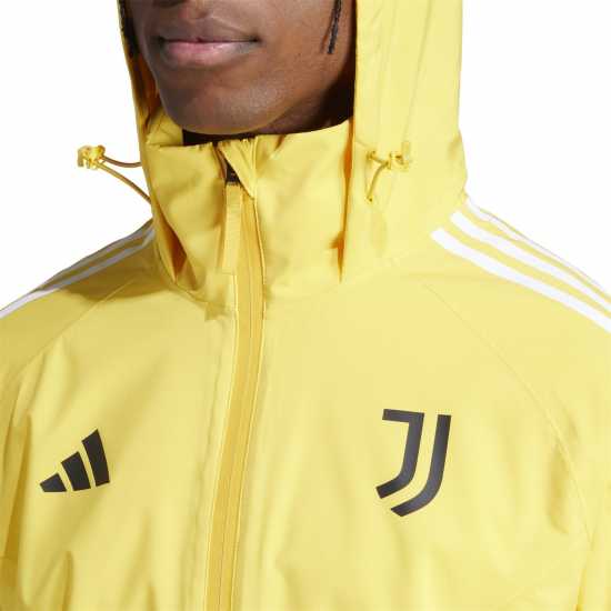Adidas Men's Juventus Rain.rdy Long Sleeve 2023 2024 Slim Fit Rain Anorak  