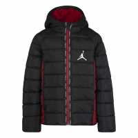 Пухено Яке Air Jordan Faux Down Jacket Black/Red/White Детски якета и палта
