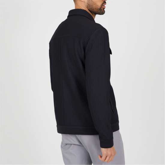 Brave Soul Ribbed Collared Jacket With Chest Pockets  