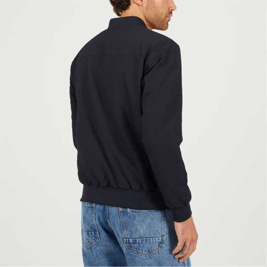 Brave Soul Пилотско Яке Mens Navy Seerscuker Bomber Jacket Brave Soul Пилотско Яке Mens Navy Seerscuker Bomber Jacket