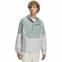 Under Armour Men's Cloudstrike Waterproof Half-Zip Packable Rain Anorak Green 