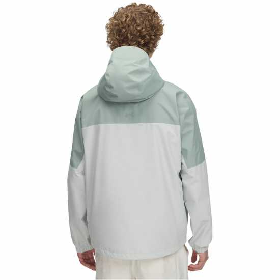 Under Armour Men's Cloudstrike Waterproof Half-Zip Packable Rain Anorak Green 