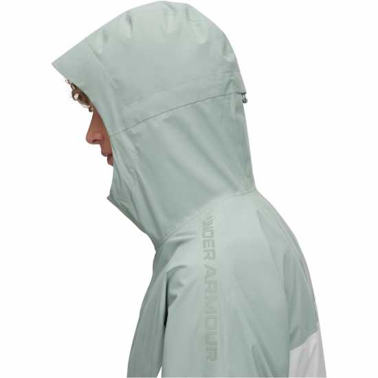 Under Armour Men's Cloudstrike Waterproof Half-Zip Packable Rain Anorak Green 